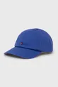 χάλυβα μπλε Βαμβακερό καπέλο του μπέιζμπολ Tommy Hilfiger Ανδρικά