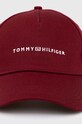 Accesorii Tommy Hilfiger șapcă de baseball din bumbac AM0AM10533.PPYX burgundia