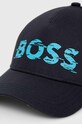 Accesorii BOSS șapcă de baseball din bumbac BOSS GREEN 50482744 bleumarin