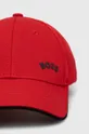 Βαμβακερό καπέλο του μπέιζμπολ BOSS BOSS GREEN κόκκινο
