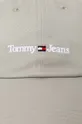 Pamučna kapa sa šiltom Tommy Jeans svijetlo siva