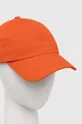 BOSS czapka z daszkiem bawełniana BOSS ORANGE pomarańczowy