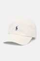 Бавовняна бейсболка Polo Ralph Lauren аплікація бежевий 710667709