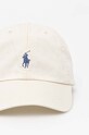 Бавовняна бейсболка Polo Ralph Lauren 710667709 бежевий SS25