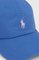 Bombažna bejzbolska kapa Polo Ralph Lauren modra