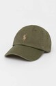 Polo Ralph Lauren czapka z daszkiem bawełniana aplikacja zielony 710667709