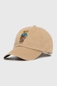 Polo Ralph Lauren czapka z daszkiem bawełniana aplikacja beżowy 710891327