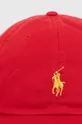 Βαμβακερό καπέλο του μπέιζμπολ Polo Ralph Lauren κόκκινο