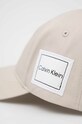 Bavlnená šiltovka Calvin Klein K50K510332.PPYX béžová SS23