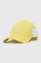żółty Calvin Klein czapka z daszkiem bawełniana Męski