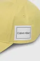 żółty Calvin Klein czapka z daszkiem bawełniana