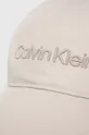Bombažna bejzbolska kapa Calvin Klein siva