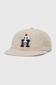Tommy Hilfiger czapka z daszkiem aplikacja beżowy AM0AM11067.PPYX