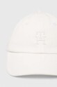 Tommy Hilfiger czapka z daszkiem bawełniana AM0AM10860.PPYX biały SS23