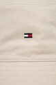 Bavlněná čepice Tommy Hilfiger AM0AM10859.PPYX béžová SS23