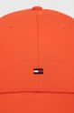 Bombažna bejzbolska kapa Tommy Hilfiger oranžna
