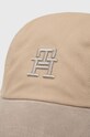 Bavlněná baseballová čepice Tommy Hilfiger AM0AM10873.PPYX béžová SS23