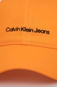 Pamučna kapa sa šiltom Calvin Klein Jeans narančasta