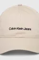Calvin Klein Jeans czapka z daszkiem bawełniana K50K510062.PPYX beżowy SS23