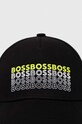 BOSS czapka z daszkiem bawełniana BOSS GREEN 50489491 czarny SS23