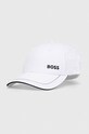 BOSS șapcă de baseball din bumbac GREEN bumbac alb 50492716