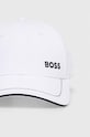 Bombažna bejzbolska kapa BOSS BOSS GREEN 50492716 bela AA00