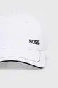 Βαμβακερό καπέλο του μπέιζμπολ BOSS BOSS GREEN λευκό