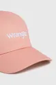 Βαμβακερό καπέλο του μπέιζμπολ Wrangler ροζ