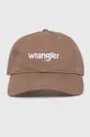 Βαμβακερό καπέλο του μπέιζμπολ Wrangler καφέ