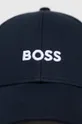 Βαμβακερό καπέλο του μπέιζμπολ BOSS σκούρο μπλε