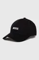 μαύρο Βαμβακερό καπέλο του μπέιζμπολ BOSS Ανδρικά