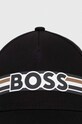 BOSS czapka z daszkiem bawełniana 50492171 czarny SS23