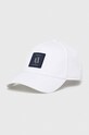 Armani Exchange czapka z daszkiem bawełniana aplikacja biały 954219.CC812