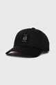 Armani Exchange czapka z daszkiem bawełniana aplikacja czarny 954219.CC812