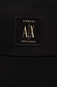 Armani Exchange czapka z daszkiem bawełniana 954219.CC812 czarny AW23