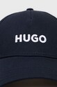 HUGO czapka z daszkiem bawełniana 50491521 granatowy SS23