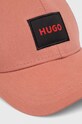 HUGO czapka z daszkiem bawełniana 50491453 różowy SS23