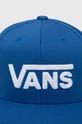 Хлопковая кепка Vans голубой