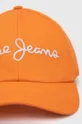 Βαμβακερό καπέλο του μπέιζμπολ Pepe Jeans Wally πορτοκαλί
