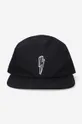μαύρο Βαμβακερό καπέλο του μπέιζμπολ Neil Barett