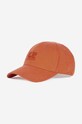 C.P. Company czapka z daszkiem bawełniana bawełna pomarańczowy 14CMAC282A006288A439