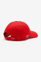 Bavlněná baseballová čepice Lacoste červená