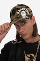 Bavlněná baseballová čepice A Bathing Ape vzorovaný zelená 001CPI801009M