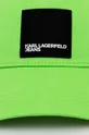 Pamučna kapa sa šiltom Karl Lagerfeld Jeans zelena
