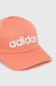 Βαμβακερό καπέλο του μπέιζμπολ adidas Performance πορτοκαλί