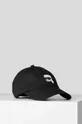 črna Bombažna bejzbolska kapa Karl Lagerfeld Unisex
