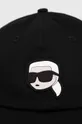 Хлопковая кепка Karl Lagerfeld чёрный