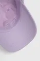 fioletowy Karl Lagerfeld czapka z daszkiem bawełniana