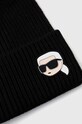 Akcesoria Karl Lagerfeld czapka z domieszką kaszmiru 230W3422 czarny