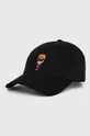μαύρο Βαμβακερό καπέλο του μπέιζμπολ Karl Lagerfeld Unisex